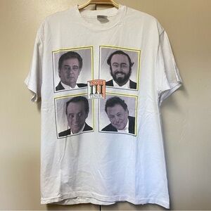 Vintage The Three Tenors Encore T Shirt X-Large 90s 3 III Tenors Tee Mens White